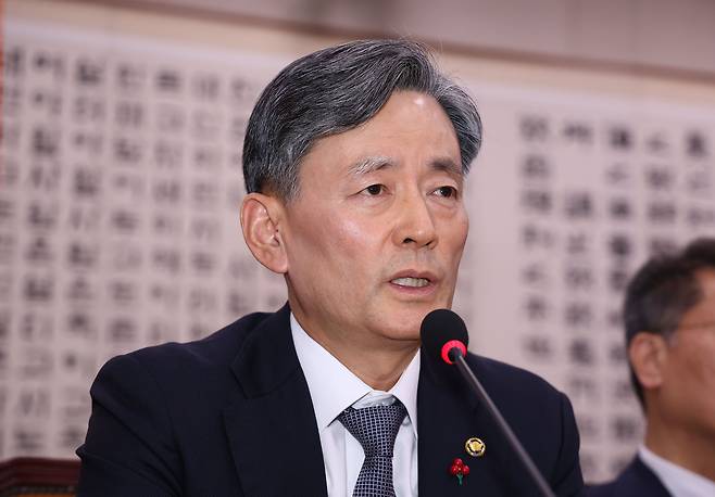 조지호 경찰청장이 작년 12월 9일 서울 여의도 국회에서 열린 법제사법위원회 전체회의에서 발언하고 있다. /연합뉴스