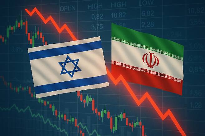 이스라엘-이란 충돌이 본격화 하며 글로벌 증시가 요동친다. /사진=쳇GPT