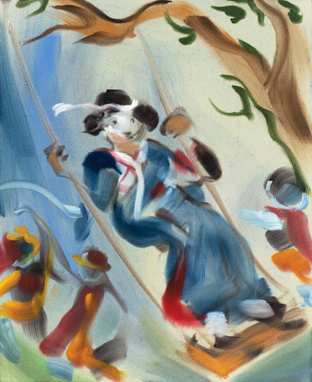 스페이스 K 전시에 나온 소피 폰 헬러만 작 ‘양의 기운’(2025, 캔버스에 아크릴릭, 110x90㎝). 스페이스 K 제공