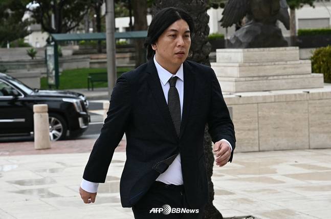 지난 2월 연방 법원에 출두하고 있는 미즈하라 잇페이. /AFPBBNews=뉴스1