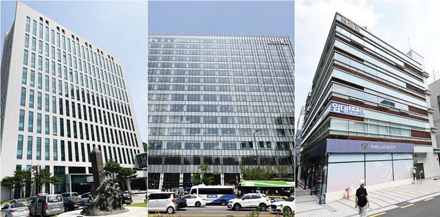 3대 특검(내란·김건희·채해병)이 18일 수사를 진행할 사무실을 마련하는 등 수사 채비를 서두르고 있다. 왼쪽부터 내란, 김건희, 채해병 특검 사무실이 각각 들어서는 서울 서초구 서울고등검찰청, 종로구 KT광화문웨스트빌딩, 서초구 흰물결빌딩. 권현구 최현규 기자