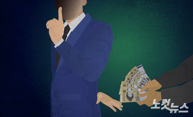 뇌물 수수 이미지.