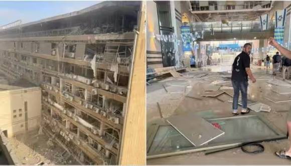 피격당한 소로카 병원의 내외부 모습. 엑스 캡처