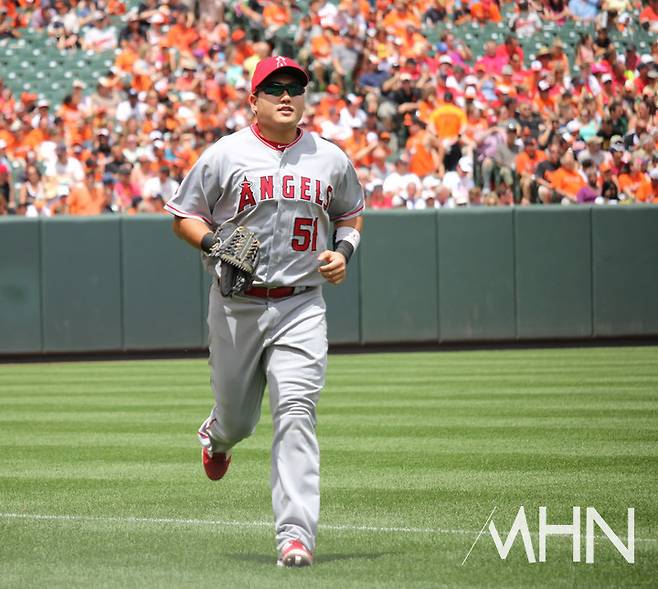 (최지만은 지난 2016년 LA 에인절스 소속으로 메이저리그에 데뷔했다)