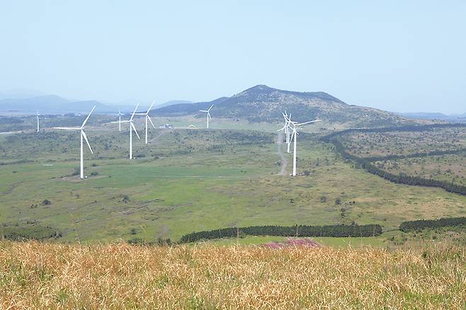다랑쉬오름에 올라가면 이런 풍경이 보인다.