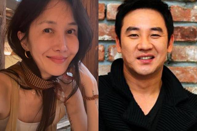 윤혜진이 엄태웅의 복귀에 대해 기쁜 마음을 드러냈다. 윤혜진 SNS, 한국일보 자료사진