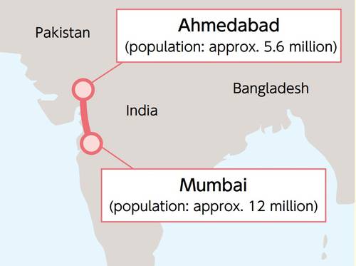 인도 뭄바이- 아마다바드 신칸센 구축 계획