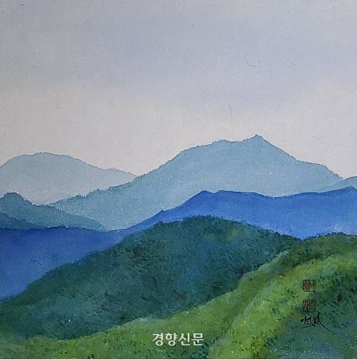 점동면 산|한지 수묵담채|33×33cm