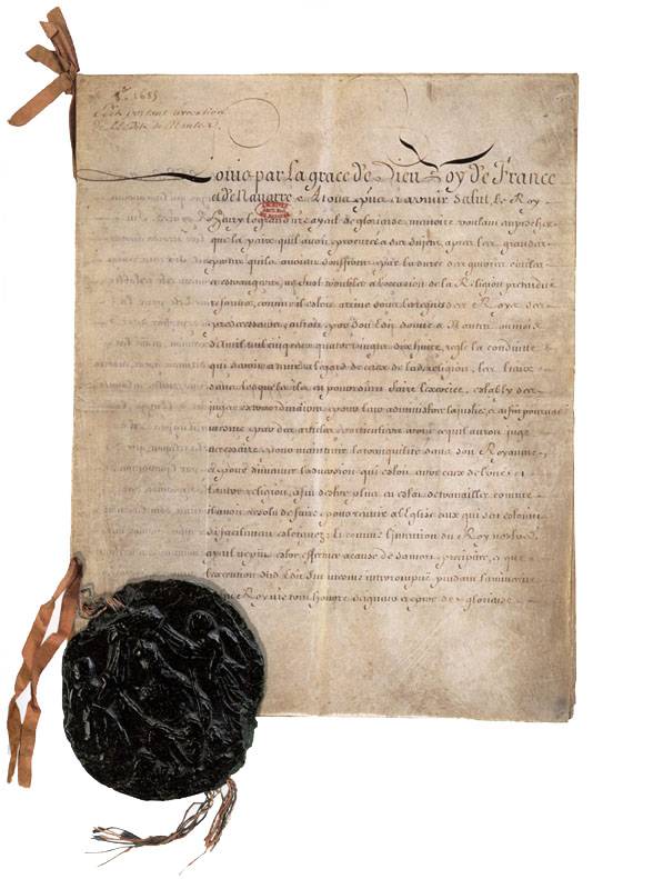 “절이 싫으면 중이 떠나고, 성당이 싫으면 개신교가 떠나야지...” 프랑스 종교의 자유를 보장한 낭트칙령을 폐지한다는 내용을 담은 퐁텐블로 칙령.