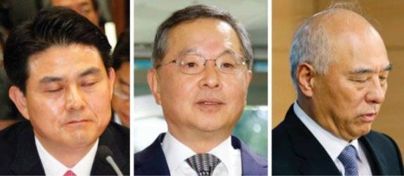 이명박 정부에서는 김태호 전 경남도지사, 박근혜 정부에서는 안대희 전 대법관과 문창극 전 중앙일보 주필이 총리 후보자로 지명됐다가 논란으로 사퇴했다(왼쪽부터). 동아DB