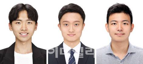 왼쪽부터 박준용 박사과정생, 문찬식 석사졸업생, 우상혁 교수(사진 제공=중앙대)