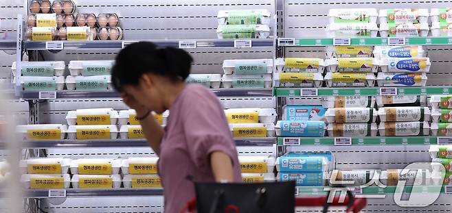 서울의 한 대형마트에 계란이 진열된 모습. 2025.6.16/뉴스1 ⓒ News1 박지혜 기자