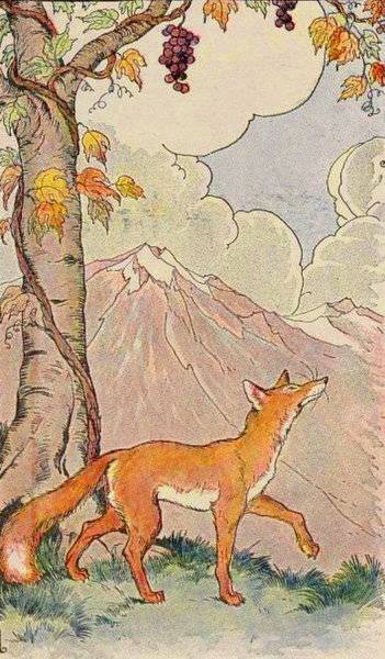 ‘신 포도’로 잘 알려진 이솝 우화 ‘여우와 포도’ 이미지. 사진 출처 위키미디어