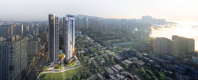 푸르지오 오셔니티 조감도. 대우건설