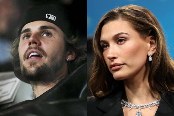 팝스타 저스틴 비버(31·왼쪽)의 아내 모델 헤일리 비버(28)가 결혼반지를 뺀 모습이 목격되면서 두 사람의 이혼설이 확산되고 있다. /사진=로이터