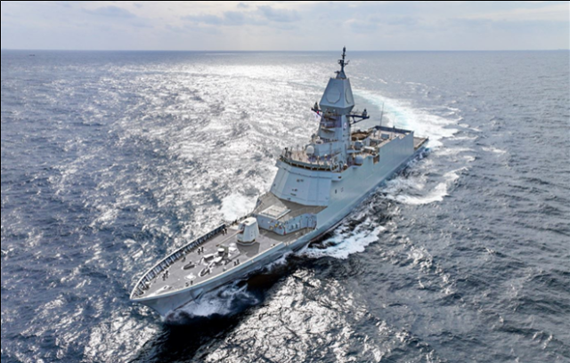 ▲경북함 시운전 모습. ⓒ해군본부