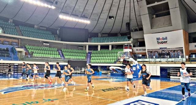대구 한국가스공사 페가수스 선수들이 23일 대구체육관에서 팀 공식 훈련에 들어갔다. 채정민 기자