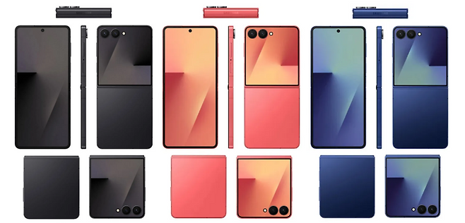 갤럭시Z플립7에 추가될 것으로 보이는 색상 이미지./사진=나인투파이브