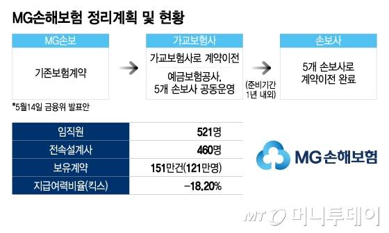 MG손해보험 정리계획 및 현황/그래픽=이지혜