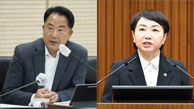 사진 왼쪽부터 상병헌, 홍나영 의원. /시의회 제공