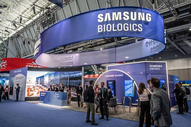 16~19일(현지시간) ‘2025 바이오 인터내셔널 컨벤션’ 행사장에 꾸려진 삼성바이오로직스 부스 ⓒ삼성바이오로직스