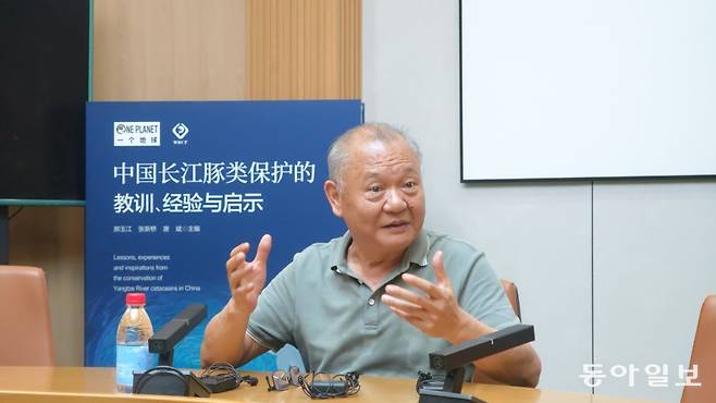 중국의 ‘돌고래 권위자’인 왕딩 중국과학원 박사.
우한=김철중 특파원 tnf@donga.com