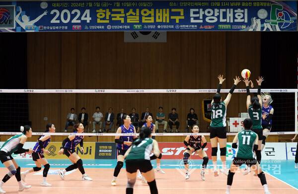 2024년 7월 한국실업배구연맹 단양대회 여자부 수원시청-포항시체육회 결승경기.
