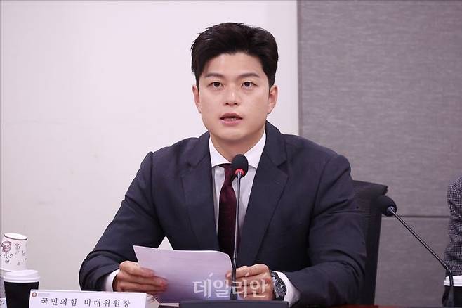 김용태 국민의힘 비상대책위원장이 지난 19일 오전 의원회관에서 열린 '대선 패배 후 민심과 국민의힘 혁신방안'을 주제로 국민의힘 혁신방안 토론회에서 발언을 하고 있다. ⓒ데일리안 홍금표 기자