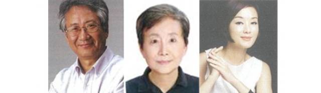 위 왼쪽부터 서울여대 명예교수이자 문학평론가 이숭원, 이화여대 명예교수이자 화가 오용길, 배재대 명예교수이자 공예가 정해조, 계명대 석좌교수이자 서예가 김양동, 한국예술종합학교 명예교수이자 작곡가 이건용, 연극연출가 한태숙, 영화배우 장미희. 사진 제공=대한민국예술원