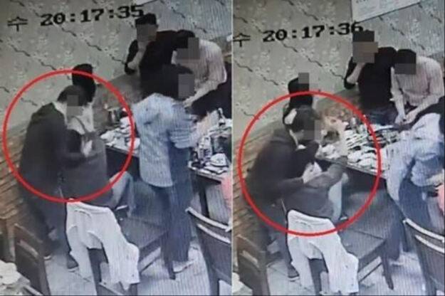 동료 의원을 강제추행한 전 부천시의원의 현장 모습. 동료 시의원 제공 영상 캡처