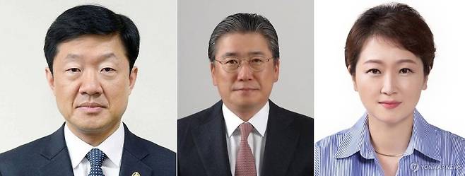 산업통상자원부 장관 후보로 거론되는 우태희 효성중공업 대표이사(왼쪽부터), 정승일 전 한국전력 사장, 이언주 더불어민주당 의원. 연합뉴스