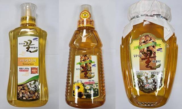 액상과당을 넣어 양을 네 배 뻥튀기한 뒤 '벌꿀 100%'로 판매한 제품. 식품의약품안전처 제공