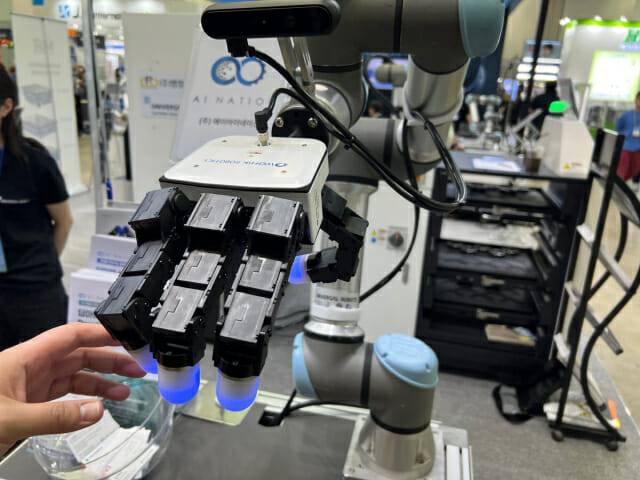 원익로보틱스 로봇 손 (사진=지디넷코리아 신영빈 기자)