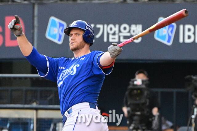 삼성 라이온즈 시절 데이비드 맥키넌./마이데일리