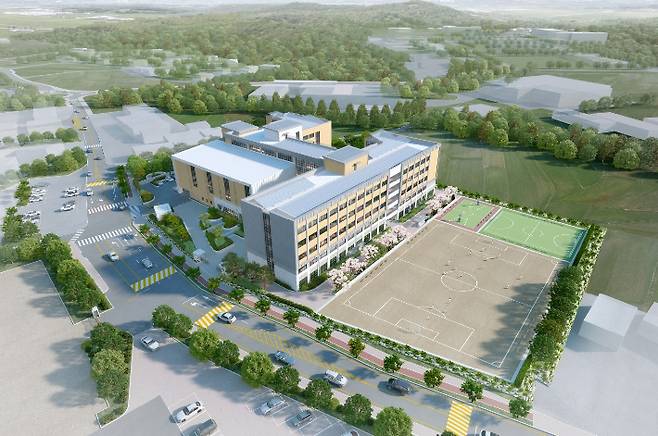 탕정2고 조감도. 아산시 제공