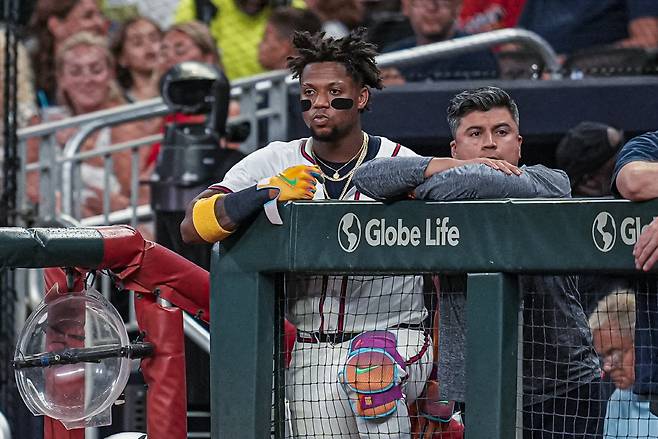 애틀랜타 브레이브스 로날드 아쿠냐 주니어가 올스타 2차 팬투표에서 외야수 1위의 지지를 받아 선발출전한다. Imagn Images연합뉴스