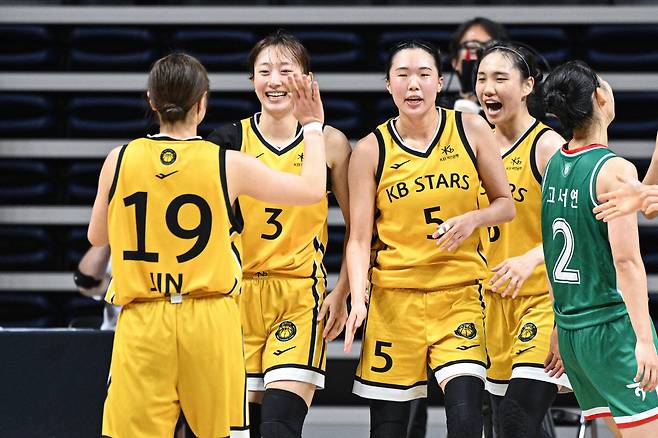 KB 선수들의 모습. 사진제공=WKBL