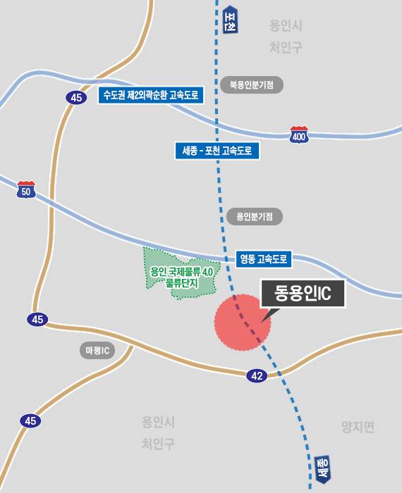 동용인IC 위치도 사진제공=용인특례시