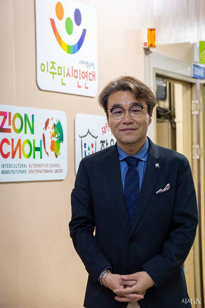 자이언 국제학교를 운영하는 최혁수 이주민시민연대 시민협동조합 이사장. ⓒ시사IN 신선영