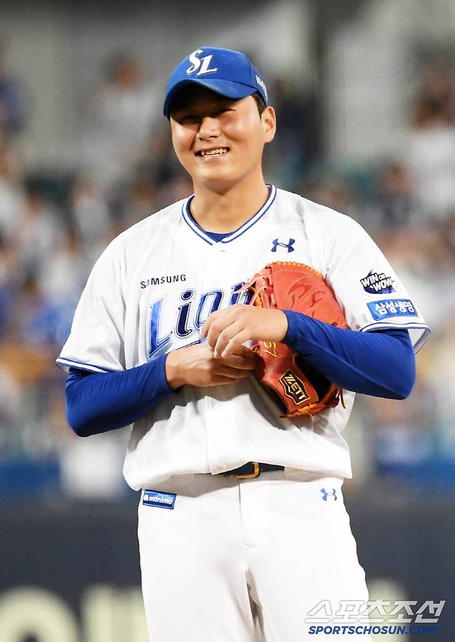 2025년 7월 4일 대구라이온즈파크 LG전 삼성 선발 이승현은 평생 잊지 못할 인생투를 펼친 뒤 활짝 웃었다.