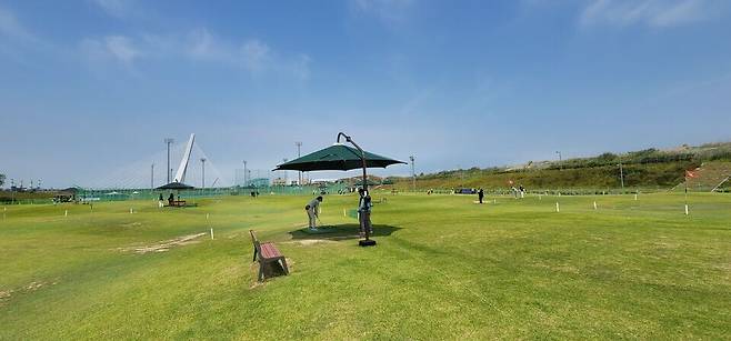 ▲ 인천 서구 청라 공촌유수지 파크골프장 모습. /사진제공=인천시설공단