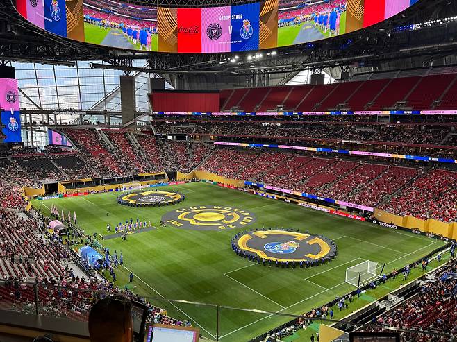 지난달 19일 조지아주 애틀란타의 메르세데스 벤츠 스타디움에서 클럽 월드컵 조별리그 경기가 열리고 있다. /애틀란타(조지아)=김은중 특파원