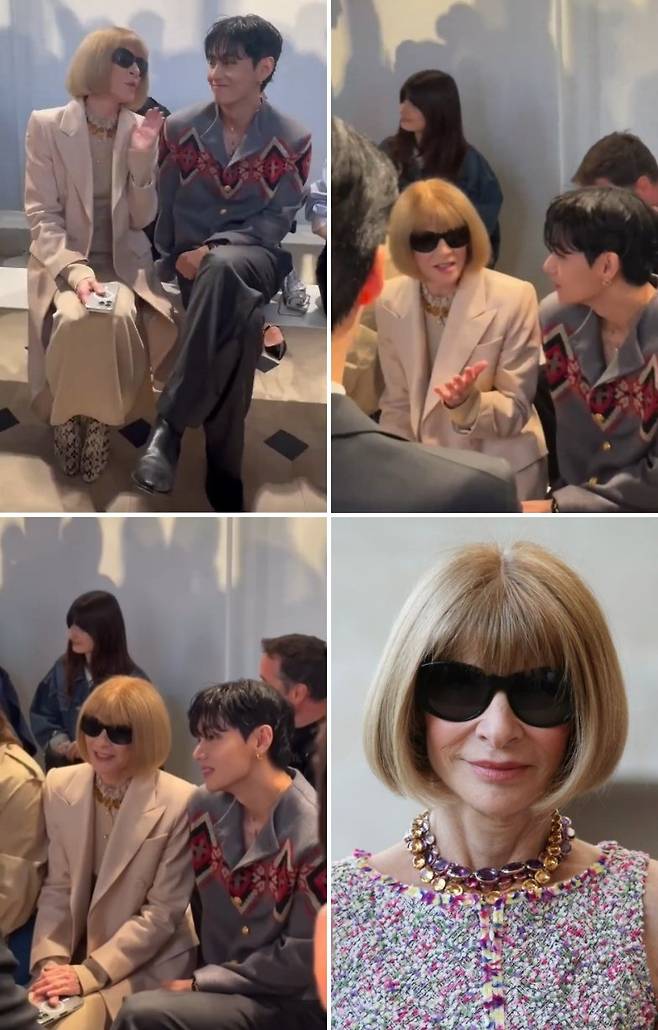 뷔와 <보그>의 전설적 편집장 안나 윈투어