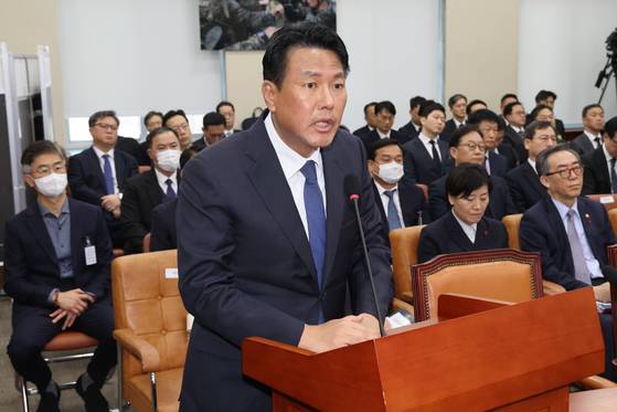 김태효 전 국가안보실 1차장이 지난 1월 국회 '윤석열 정부의 비상계엄 선포를 통한 내란혐의 진상규명 국정조사' 특별위원회에 기관 증인으로 출석해 위원 질의에 답하고 있다. 〈사진=연합뉴스〉