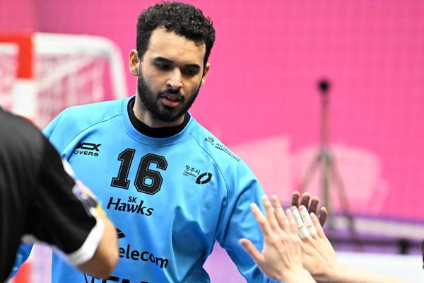 사진 SK호크스 리마부르노 골키퍼, 사진 제공=한국핸드볼연맹