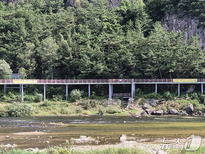 금산군 제원면 기러기 공원 원골유원지 익사 사고 현장. 2025.7.10 /뉴스1 ⓒ News1 최형욱 기자