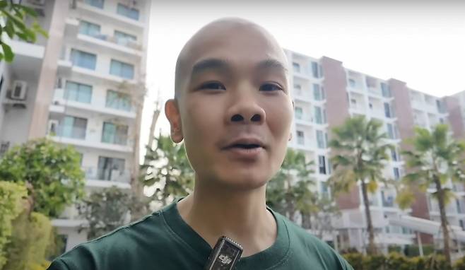 태국 생활에 만족감을 표하고 있는 첸의 모습. 유튜브 캡처