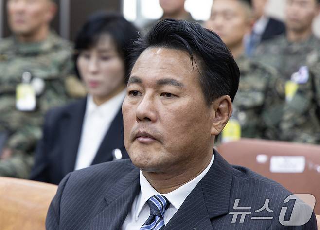 김태효 국가안보실 제1차장이 22일 오후 서울 여의도 국회에서 열린 윤석열 정부의 비상계엄 선포를 통한 내란 혐의 진상규명 국정조사 1차 청문회에 증인으로 출석해 있다 2025.1.22/뉴스1 ⓒ News1 이재명 기자