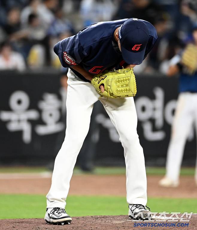 11일 대전 한화생명볼파크에서 열린 2025 KBO 퓨처스리그 올스타전, 8회말 남부올스타 롯데 이영재가 감보아로 빙의해 역투하고 있다. 대전=허상욱 기자wook@sportschosun.com/2025.07.11/