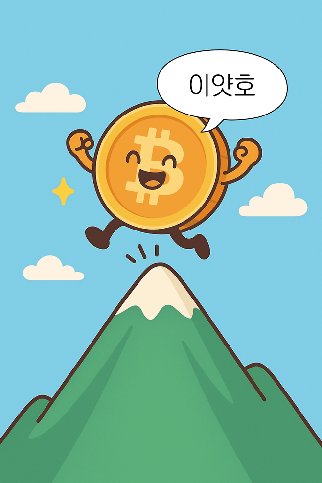 ๋นํธ์ฝ์ธ์ด ์ ๊ณ ์ ์ ๊ฐฑ์ ํ ๊ฒ์ ์ ๋ํ๋ ๋ชจ์ต์ ์์ํ ์ด๋ฏธ์ง <ChatGPT๋ก ์ ์>